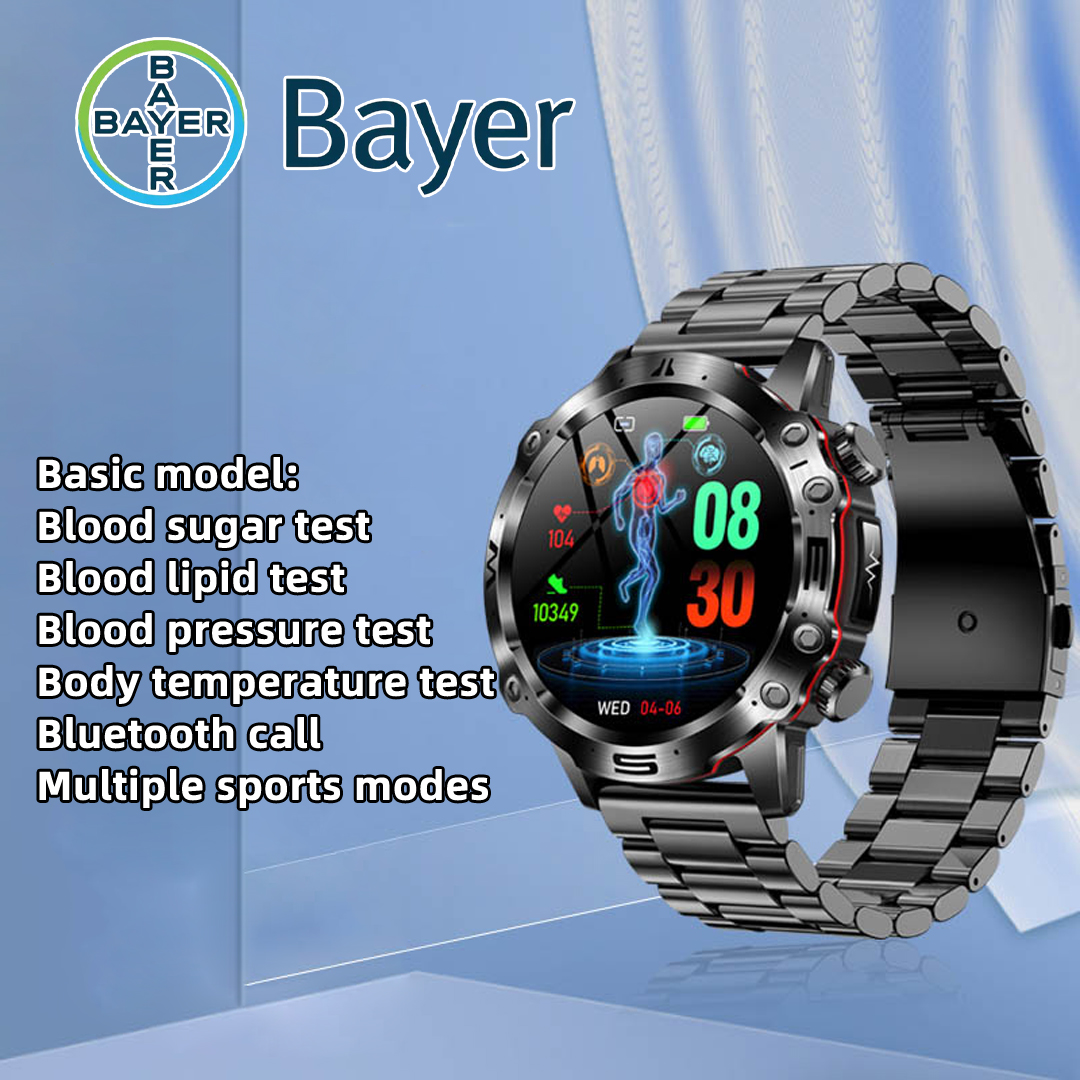 Modelo básico: azúcar en sangre, lípidos en sangre, presión arterial, temperatura corporal, llamadas Bluetooth, múltiples modos deportivos, carga inalámbrica.